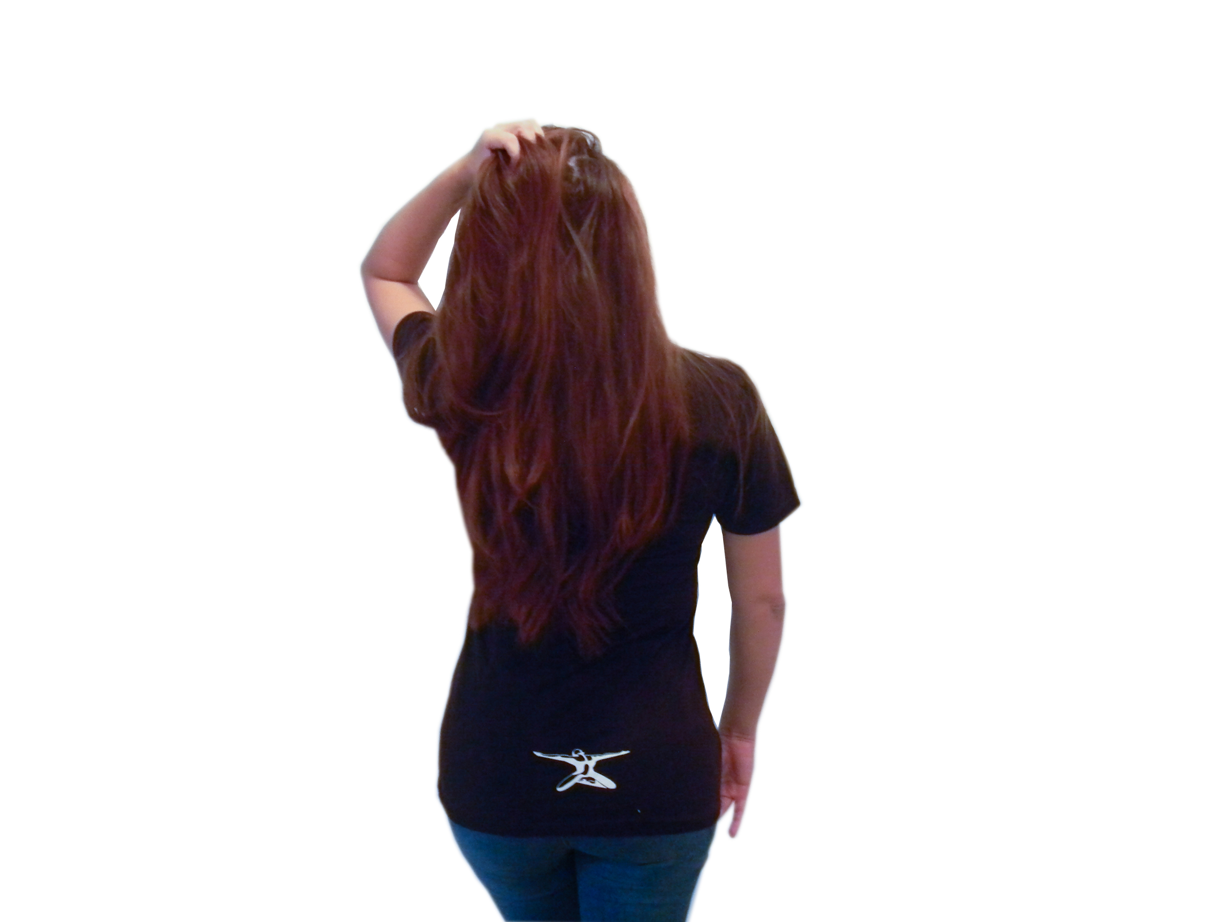 5 - GT Brand v-neck pour femmes (blanc sur noir)