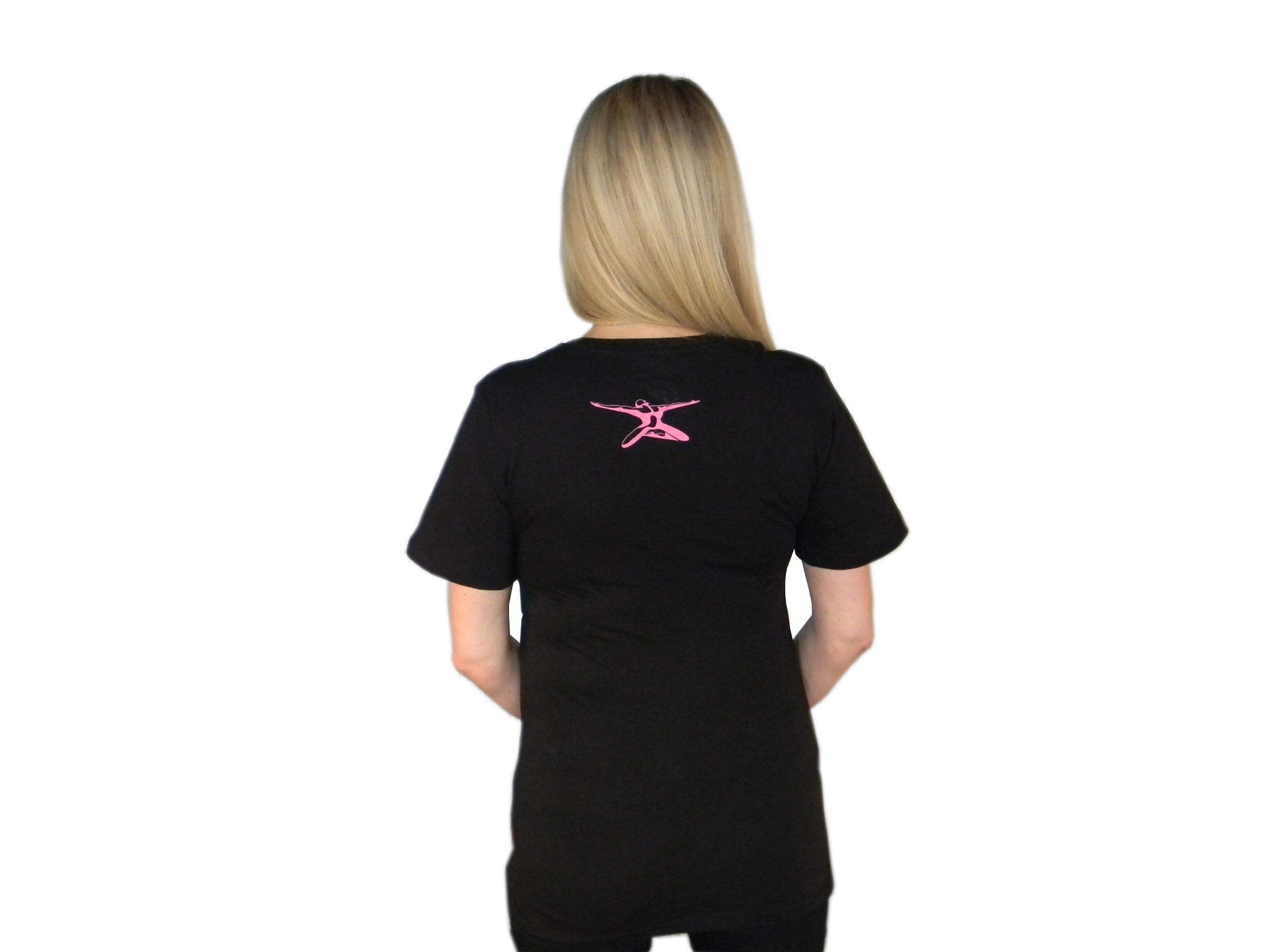 3 - GT Brand v-neck pour femmes (rose sur noir)